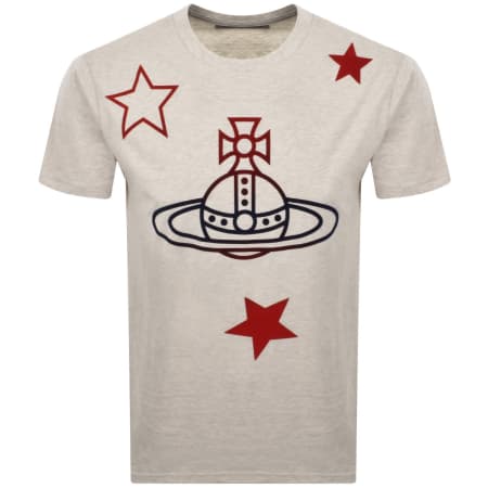 Product image for Vivienne Westwood Orb And Stars T Shirt Beige