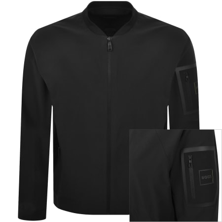 Product image for BOSS Globe Hexa Bomber Jacket Black