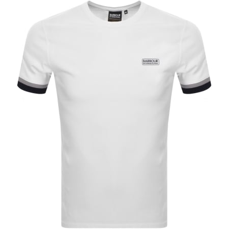 Product image for Barbour International Deep Cuff T Shirt White