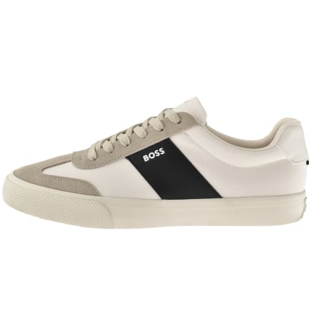 Product image for BOSS Aiden Tennis Trainers Light Beige