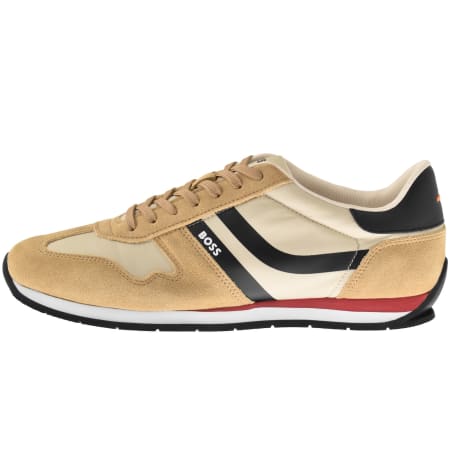 Product image for BOSS Levon Runner Trainers Open Beige