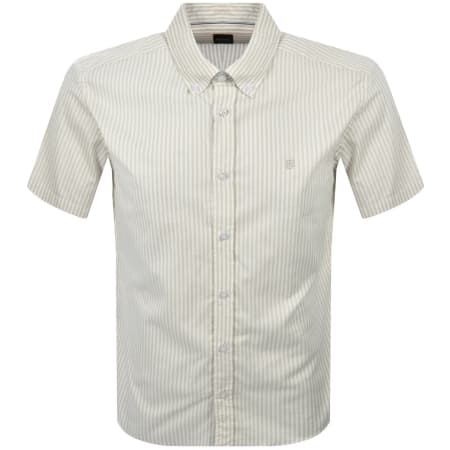 Product image for BOSS H Liam Striped Shirt Open Beige
