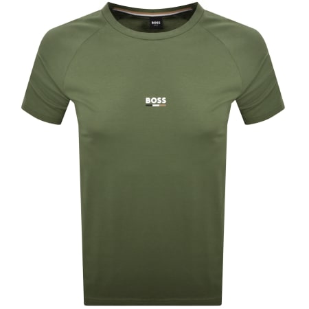 Product image for BOSS Slim Fit Beach T Shirt Green