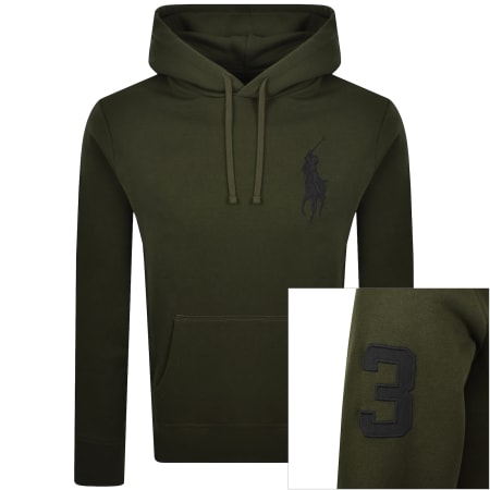 Product image for Ralph Lauren Embroidered Logo Hoodie Green