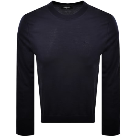 Product image for DSQUARED2 Crew Neck Knit Jumper Navy