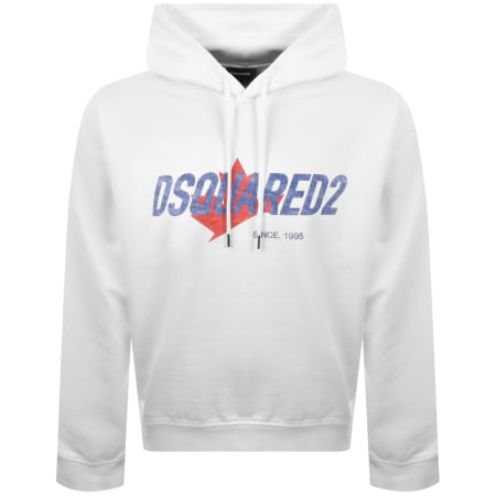 Product image for DSQUARED2 Logo Hoodie White