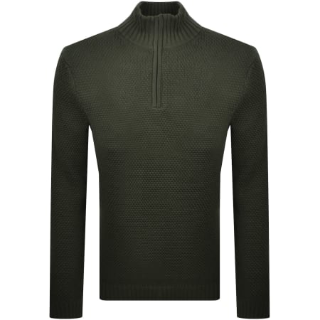 Product image for G-Star Quarter Zip Knit Jumper Green