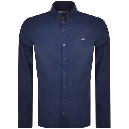 Product image for Vivienne Westwood Krall Long Sleeved Shirt Navy