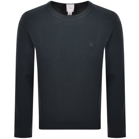 Product image for Calvin Klein Textured Knit Jumper Green