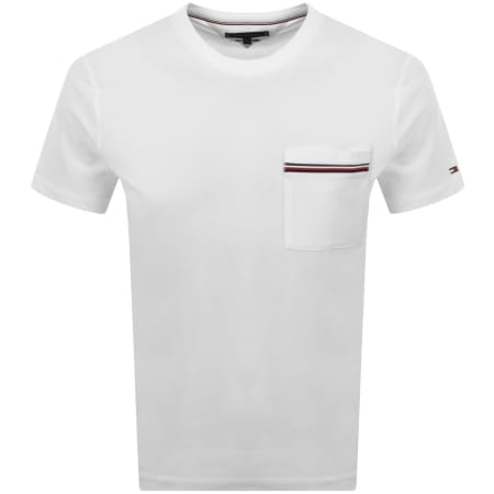 Product image for Tommy Hilfiger Regular Fit Pique T Shirt White