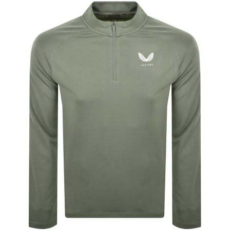 Product image for Castore Adapt Quarter Zip Sweatshirt Green