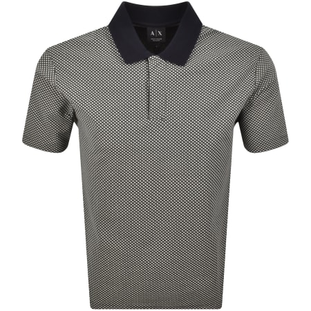 Product image for Armani Exchange Patterned Polo T Shirt Navy
