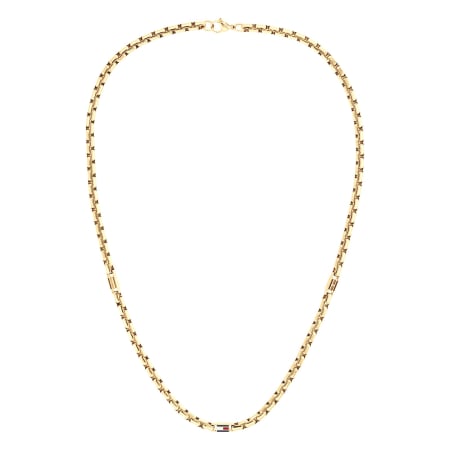 Product image for Tommy Hilfiger 3D Flag Logo Necklace Gold