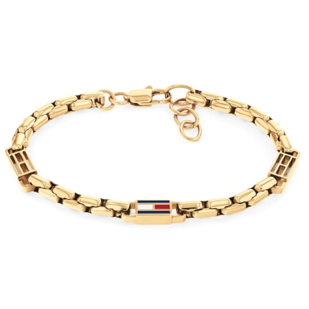 Product image for Tommy Hilfiger 3D Flag Logo Bracelet Gold