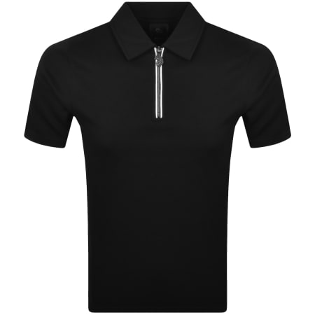 Product image for Luke 1977 Opal Zip Polo T Shirt Black