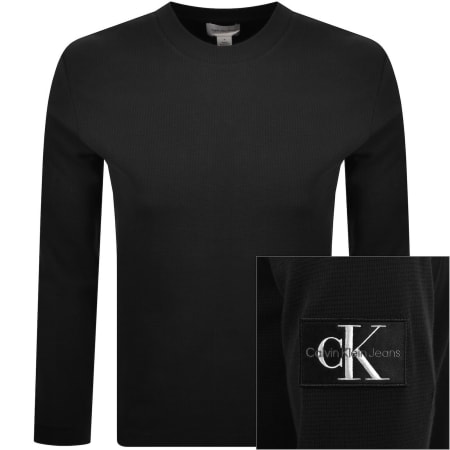 Product image for Calvin Klein Jeans Waffle T Shirt Black