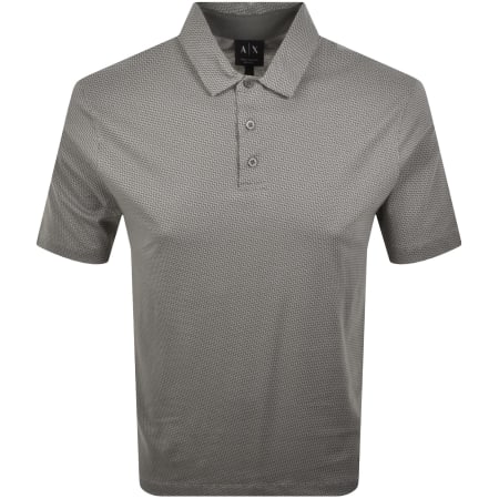 Product image for Armani Exchange Patterned Polo T Shirt Grey