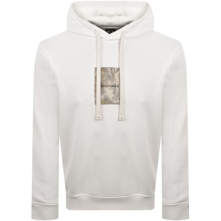 Product image for Armani Exchange Logo Hoodie Off White