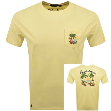 Product image for Ralph Lauren Embroidered T Shirt Yellow