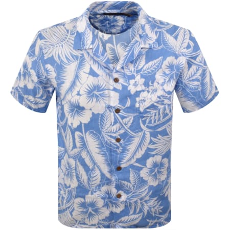 Product image for Ralph Lauren Linen Short Sleeve Shirt Blue