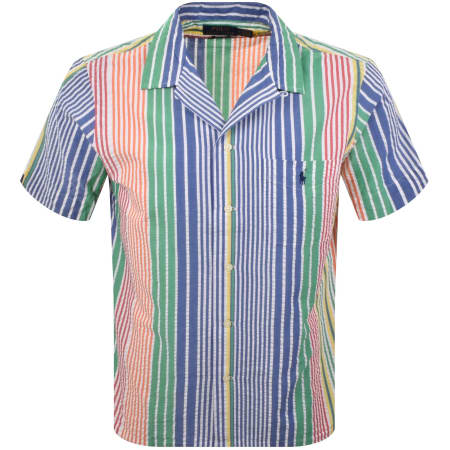 Product image for Ralph Lauren Wrinkled Stripe Shirt Blue