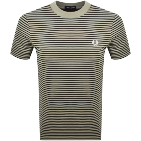 Product image for Fred Perry Fine Stripe T Shirt Green