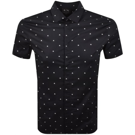Product image for Armani Exchange AX Pattern Shirt Deep Navy
