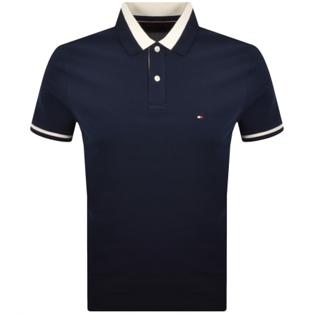 Product image for Tommy Hilfiger Contrast Collar Polo Carbon Navy