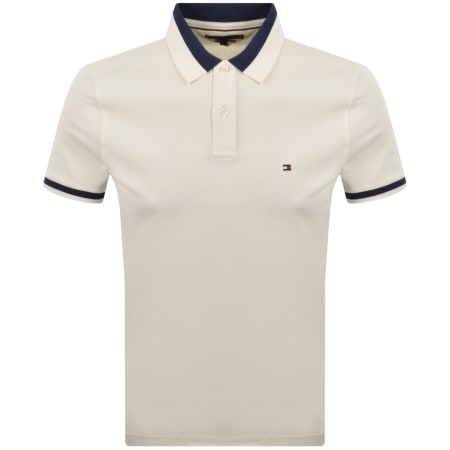 Product image for Tommy Hilfiger Contrast Collar Polo Cream