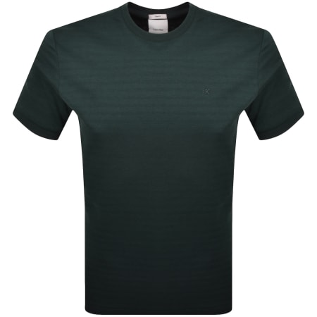 Product image for Calvin Klein Tonal Stripe T Shirt Green