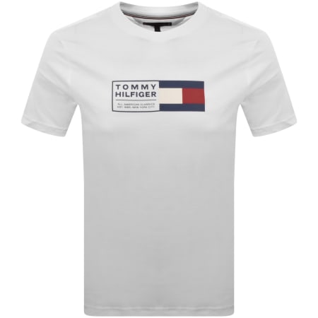 Product image for Tommy Hilfiger Text Box T Shirt White