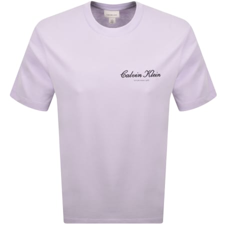 Product image for Calvin Klein Jeans Logo T Shirt Lilac