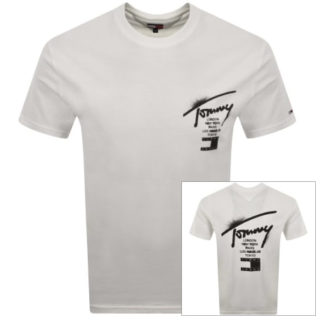 Product image for Tommy Jeans Sign City T Shirt Ecru