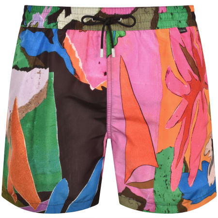 Product image for Paul Smith River Collage Swim Shorts Black