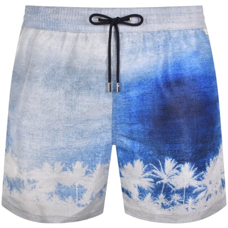 Product image for Paul Smith Palm Sunset Swim Shorts Blue