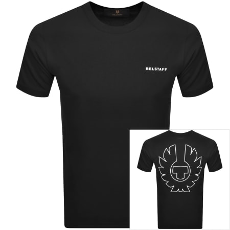Product image for Belstaff Relaxed Fit Border T Shirt Black