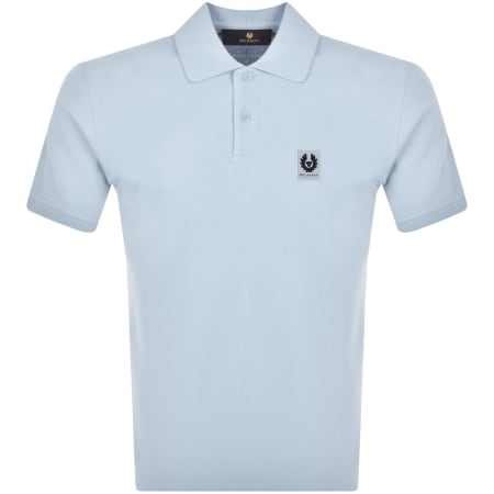 Product image for Belstaff Short Sleeve Polo T Shirt Blue