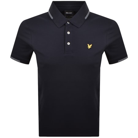 Product image for Lyle And Scott Fine Tipped Polo T Shirt Navy
