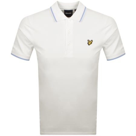 Product image for Lyle And Scott Tipped Polo T Shirt White