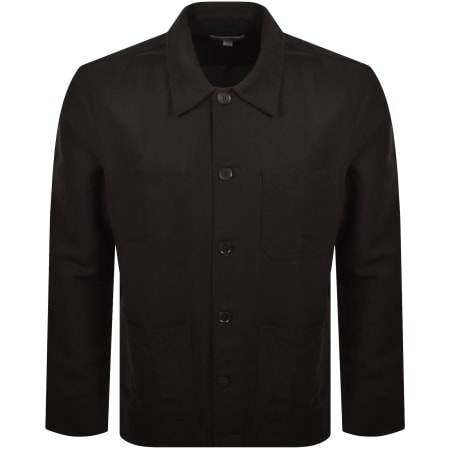 Product image for Lacoste Linen Blend Overshirt Brown