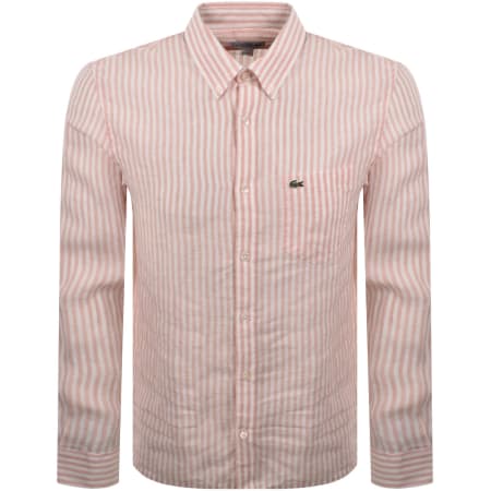 Product image for Lacoste Linen Shirt Pink