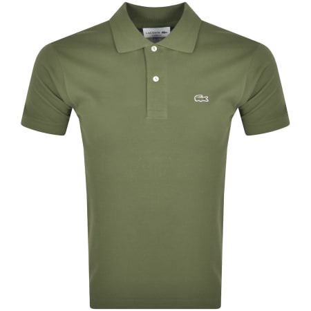 Product image for Lacoste Short Sleeved Polo T Shirt Khaki