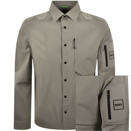 Product image for BOSS Globe Overshirt Khaki