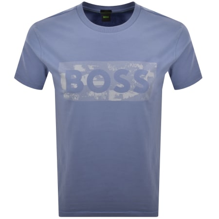 Product image for BOSS Globe Logo T Shirt Blue