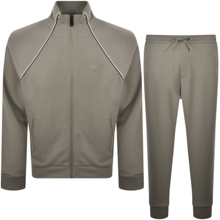 Product image for BOSS Contrast Piping Tracksuit Set Green