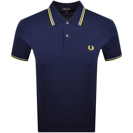 Product image for Fred Perry Twin Tipped Polo T Shirt Navy