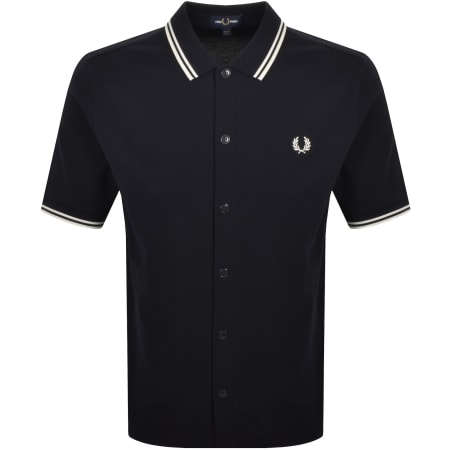 Product image for Fred Perry Button Through Polo Shirt Navy