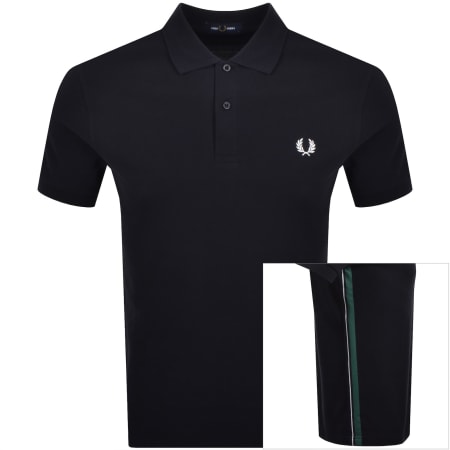 Product image for Fred Perry Stripe Tape Polo T Shirt Navy