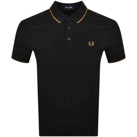 Product image for Fred Perry Collar Stand Polo T Shirt Black