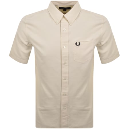 Product image for Fred Perry Oxford Short Sleeve Shirt Ecru